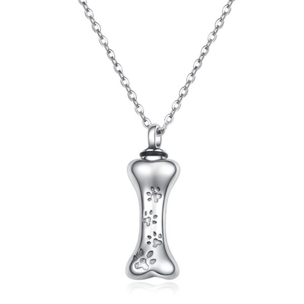 2021new Pet Loss Dog Bone Cremation Urn Pendant Cute Necklace Pet Cremation Ashed Urn Silvery Color.jpg1 .jpeg