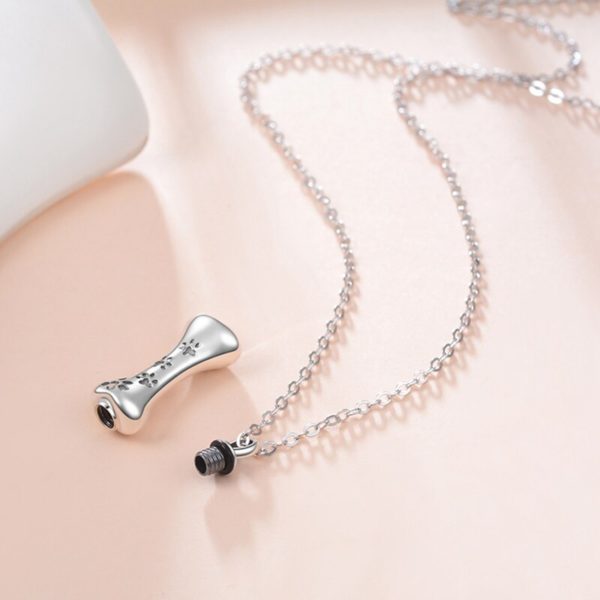 2021new Pet Loss Dog Bone Cremation Urn Pendant Cute Necklace Pet Cremation Ashed Urn Silvery Color.jpg2 .jpeg