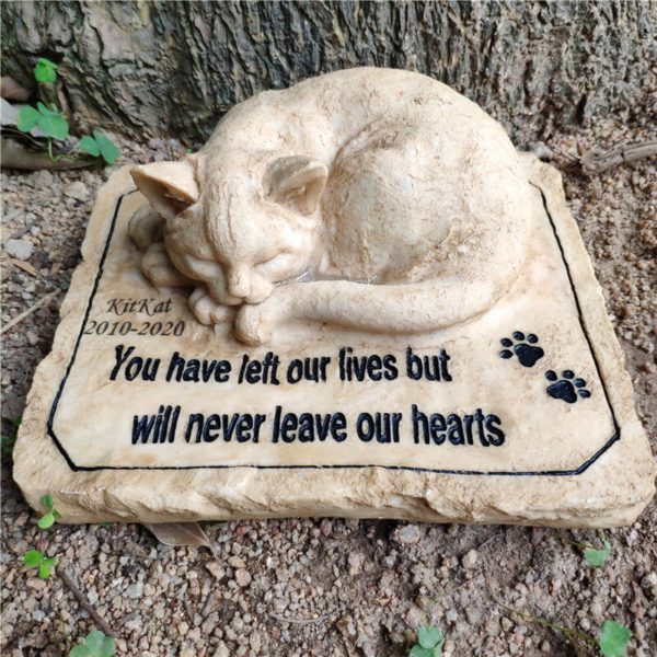 Pet Decoration Loss Of Cat Gifts Pet Memorial Stone 3d Cat Sculpture Loved Pet For Garden.jpg1 .jpeg